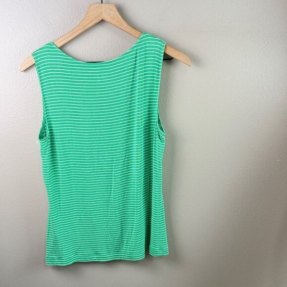 CAbi Green & White Striped Wrap Tank Top - Picture 3 of 7
